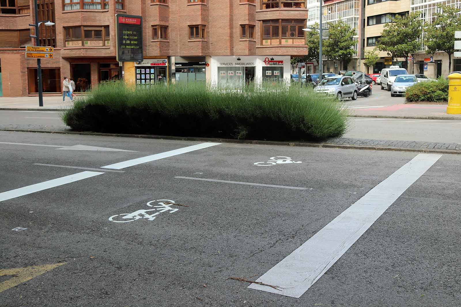 Fotos: Los ciclocarriles comienzan su andadura por el centro de la ciudad