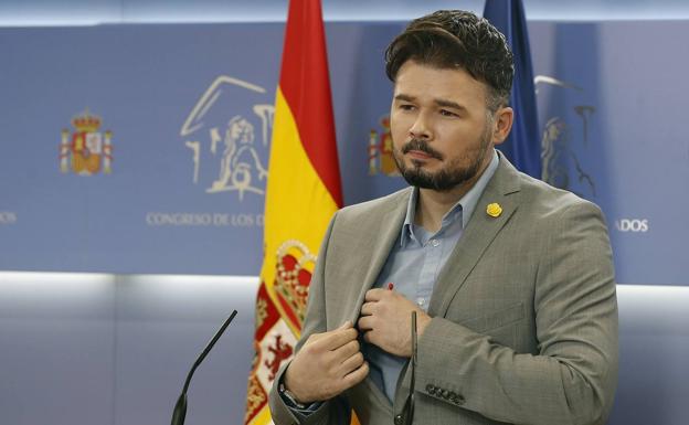 Gabriel Rufián, en el Congreso. 