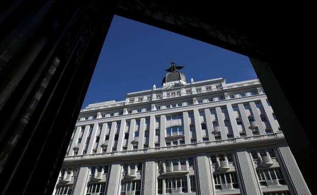 El edificio propiedad de Amancio Ortega en el núnmero 32 de la Gran Vía de Madrid.