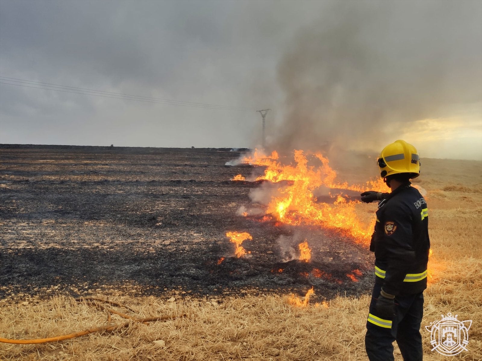 Fotos: Un incendio en Villagonzalo-Pedernales activa las alarmas en Burgos