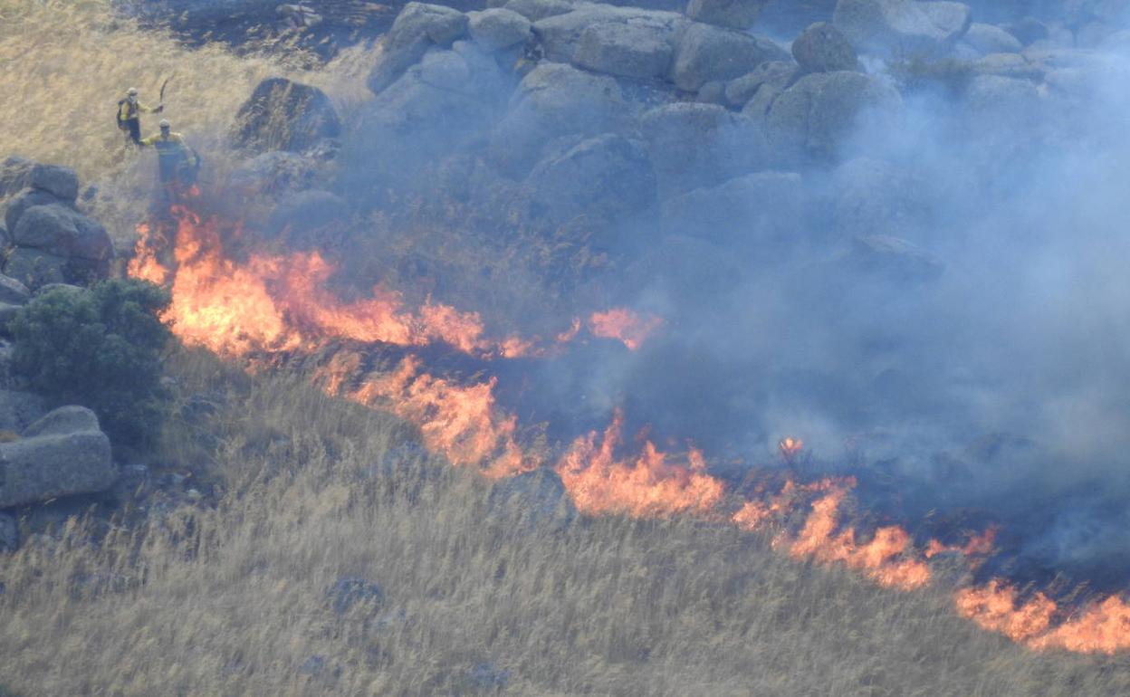 Incendio de Los Ángeles de San Rafael, en Segovia. 