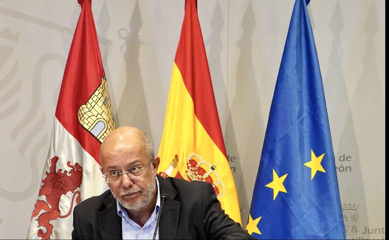 Francisco Igea, durante la rueda de prensa de este jueves.