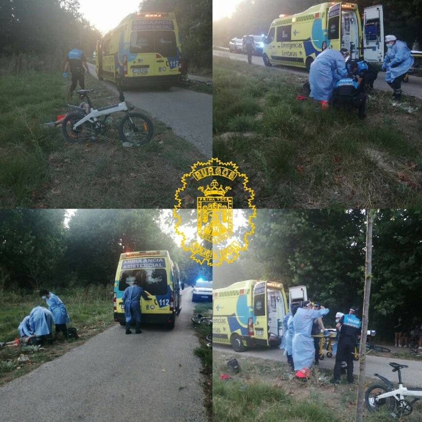 Herido el conductor de una bici eléctrica tras chocar con otro ciclista en Fuentesblancas