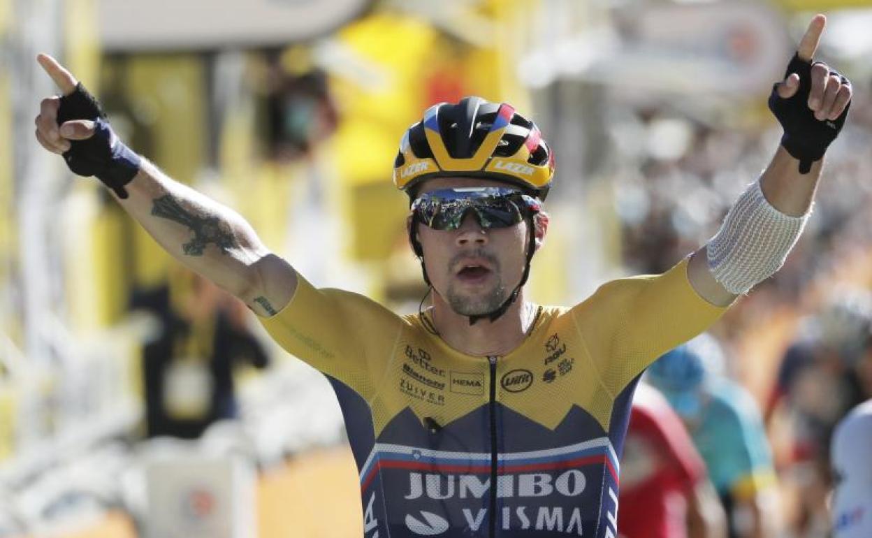 El esloveno Primoz Roglic, vencedor de la cuarta etapa del Tour. 