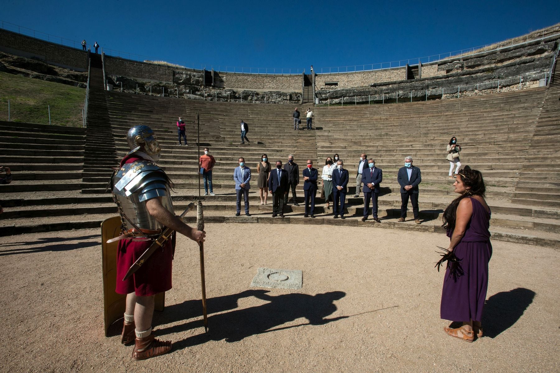 El teatro es el gran referente de yacimiento romano. 