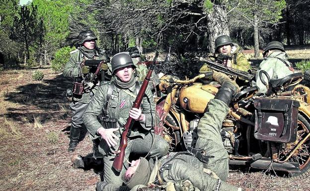 Unidad de la Wehrmacht en los bosques manchegos de Montalbanejo.