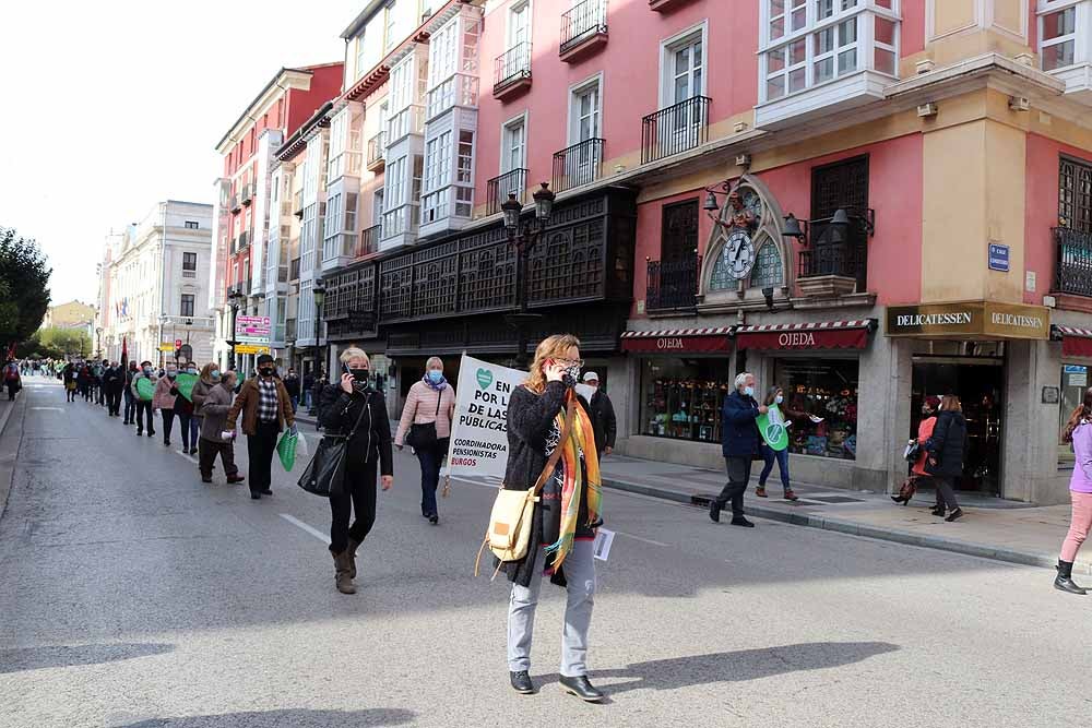 Manifestación contra la privatización de la sanidad en Burgos.