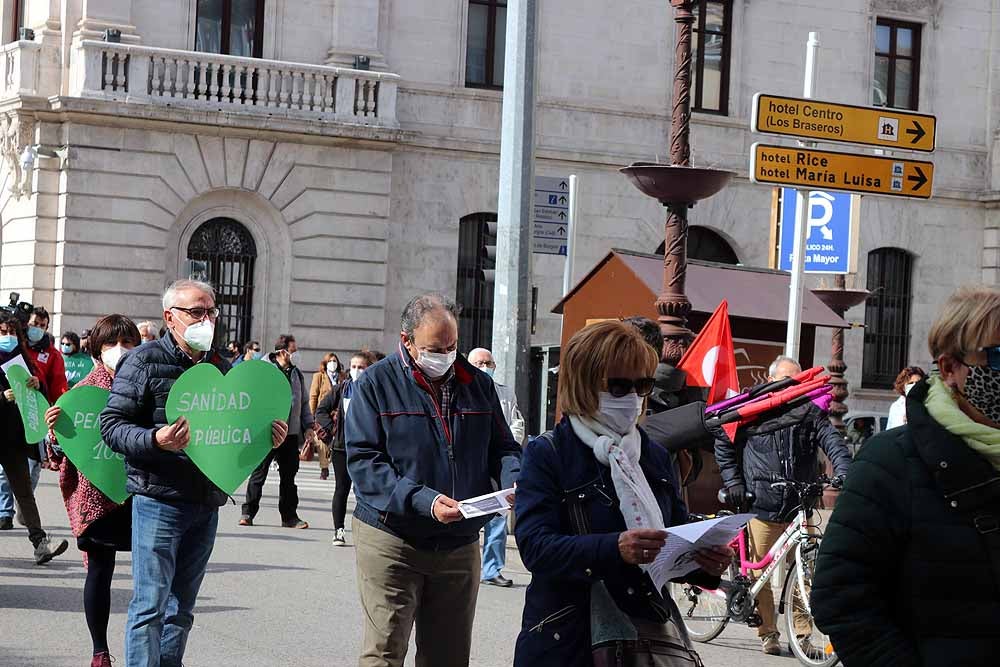 Manifestación contra la privatización de la sanidad en Burgos.