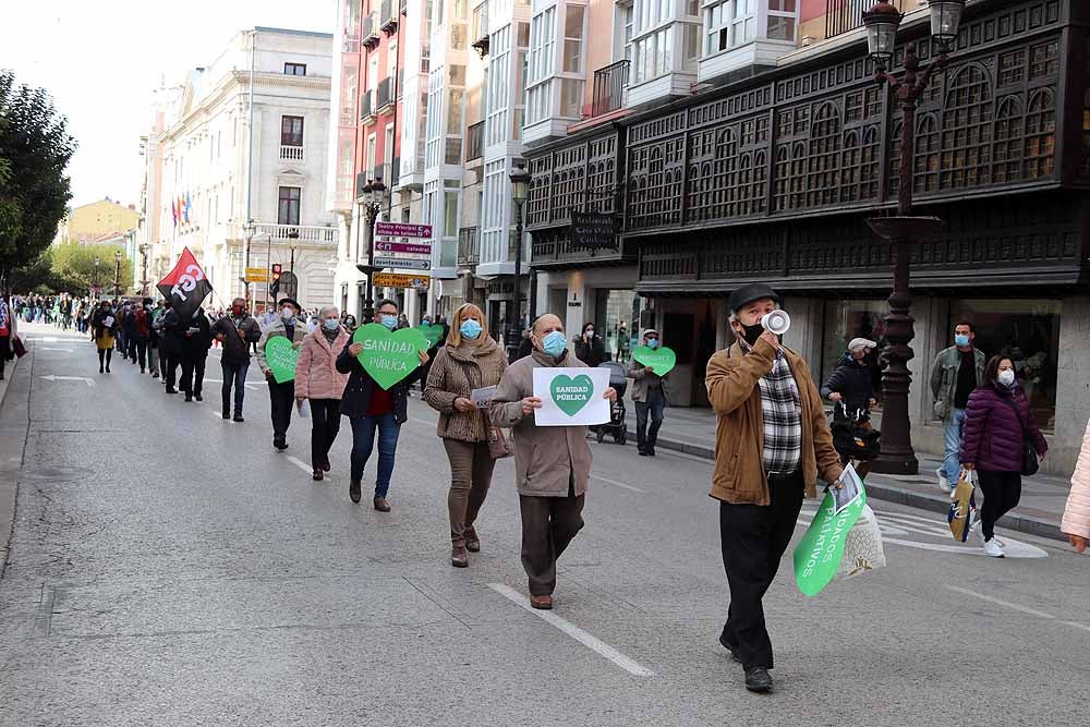 Manifestación contra la privatización de la sanidad en Burgos.