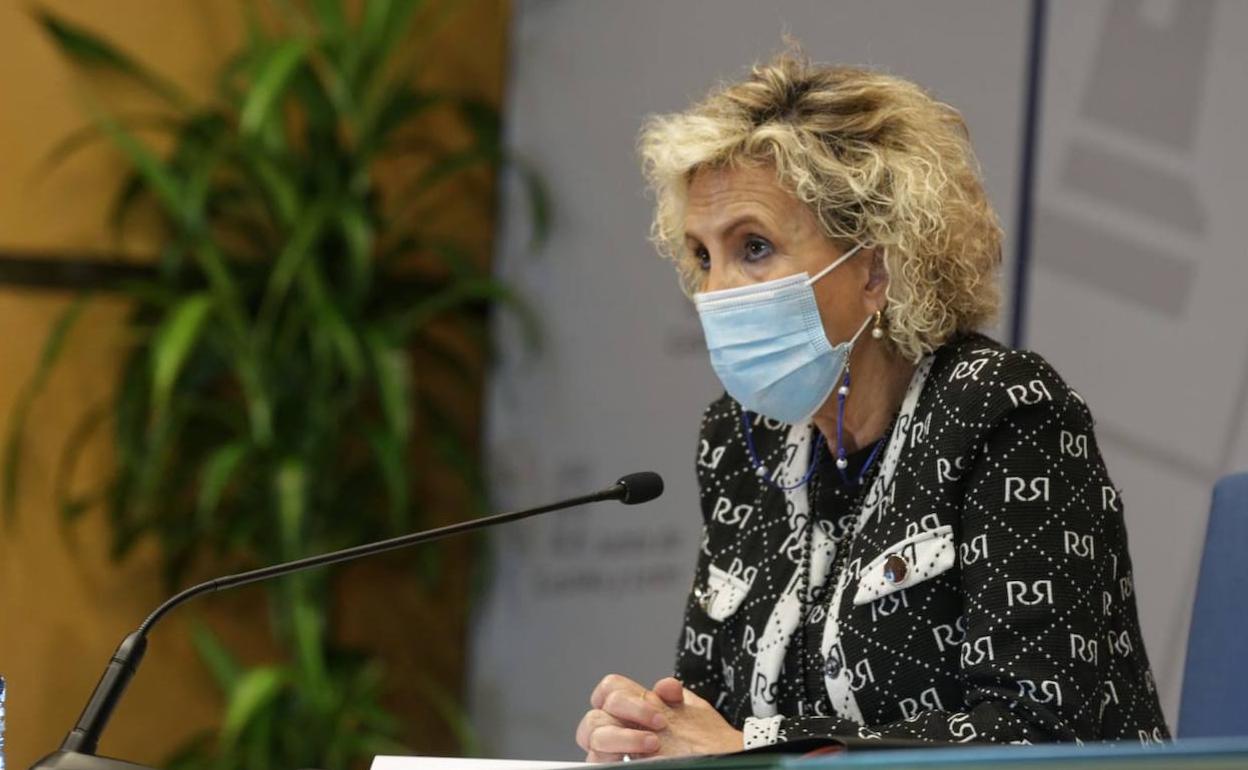 Verónica Casado, esta mañana en rueda de prensa. 