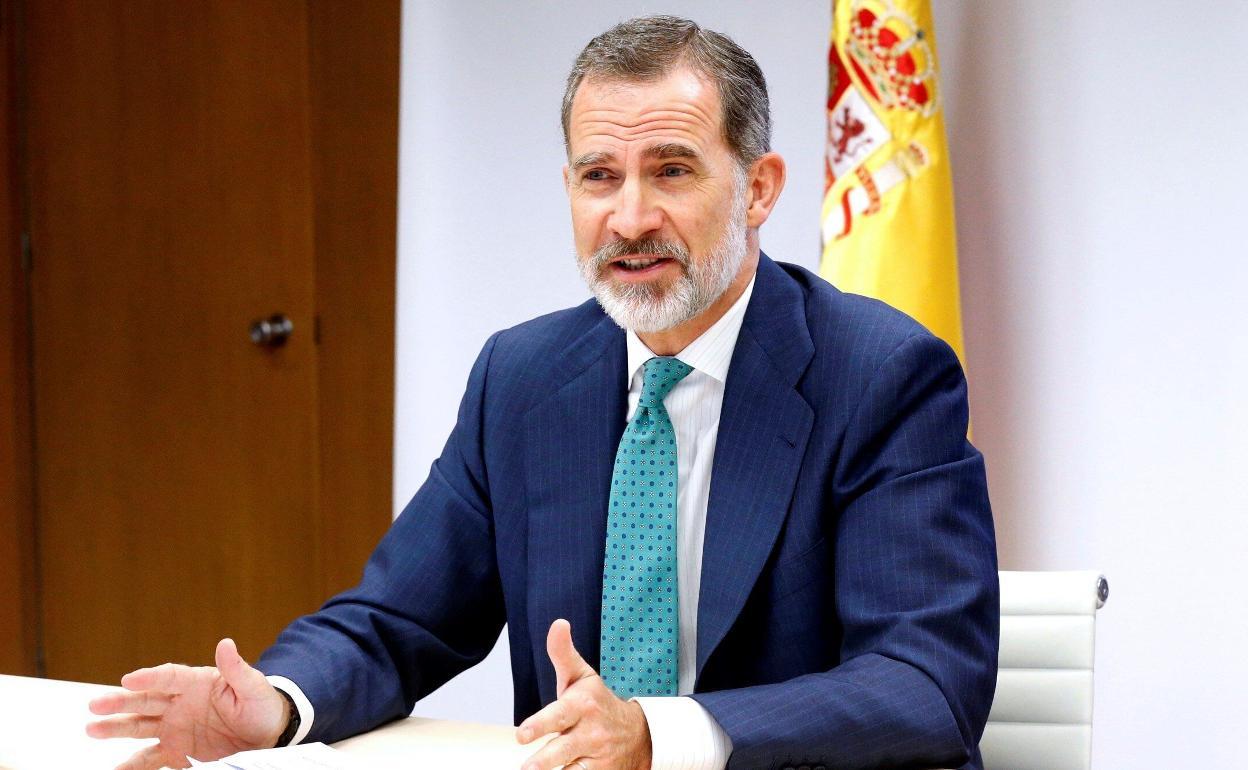 Felipe VI, durante un acto. 