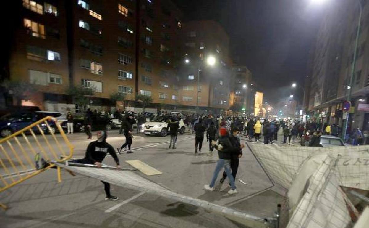 Altercados de Gamonal el viernes por la noche.