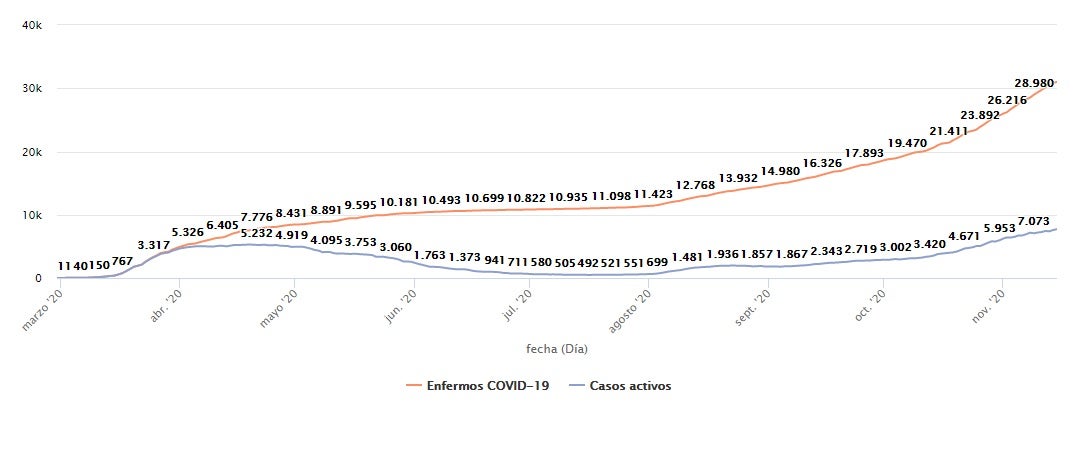 Datos actualizados a fecha del 15 de noviembre de 2020. 