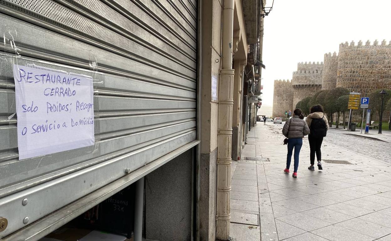 Cierre de la hostelería en Ávila.