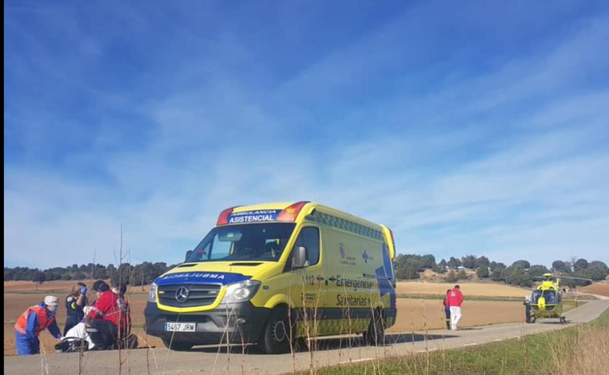 Iamgen del accidente facilitada por el Servicio de Emergencias 112.