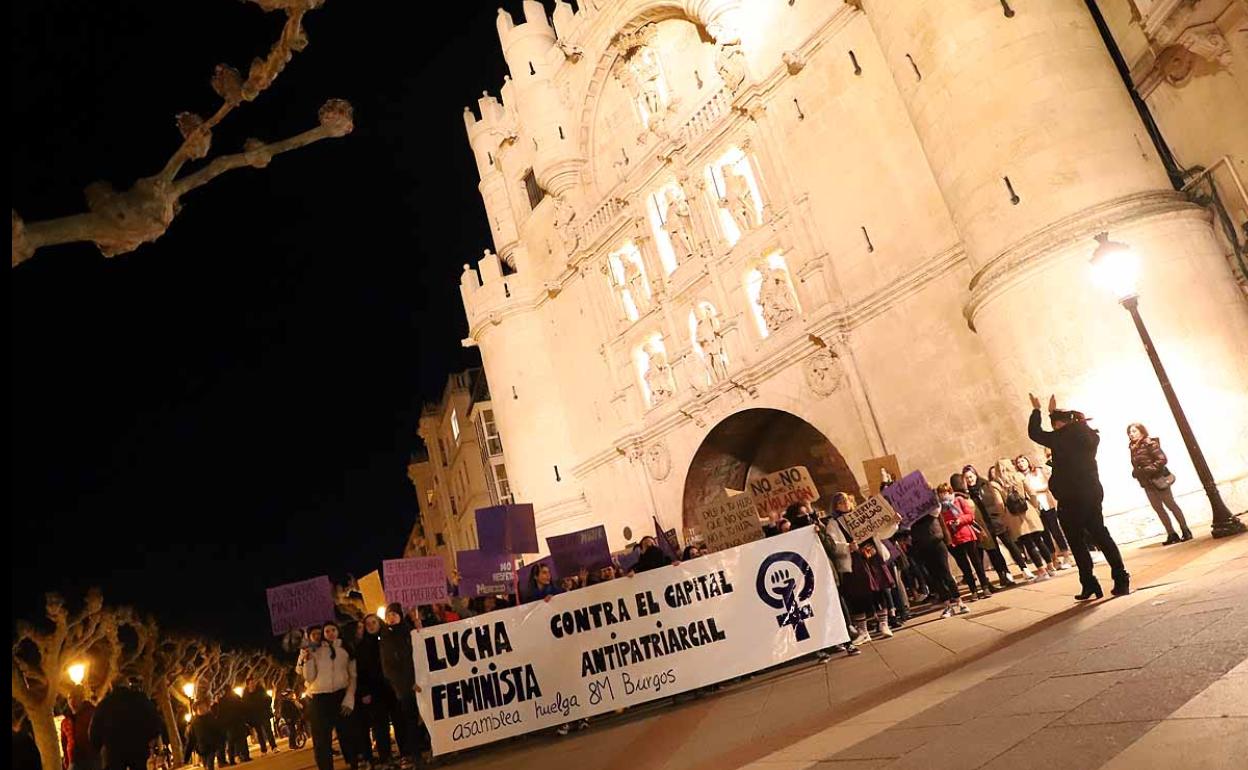 Imagen de la manifestación del 8M en Burgos.