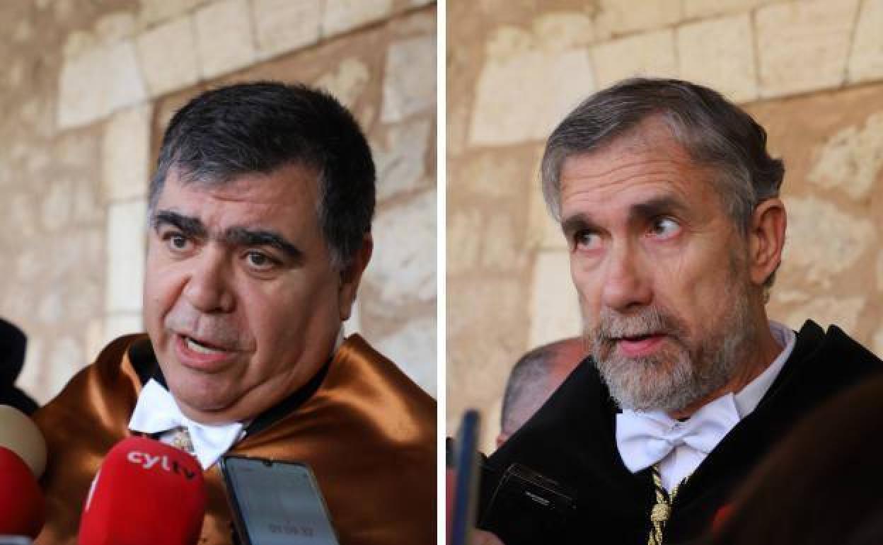 Manuel Manso y Manuel Pérez Mateos en el Día del Doctor el pasado mes de marzo.