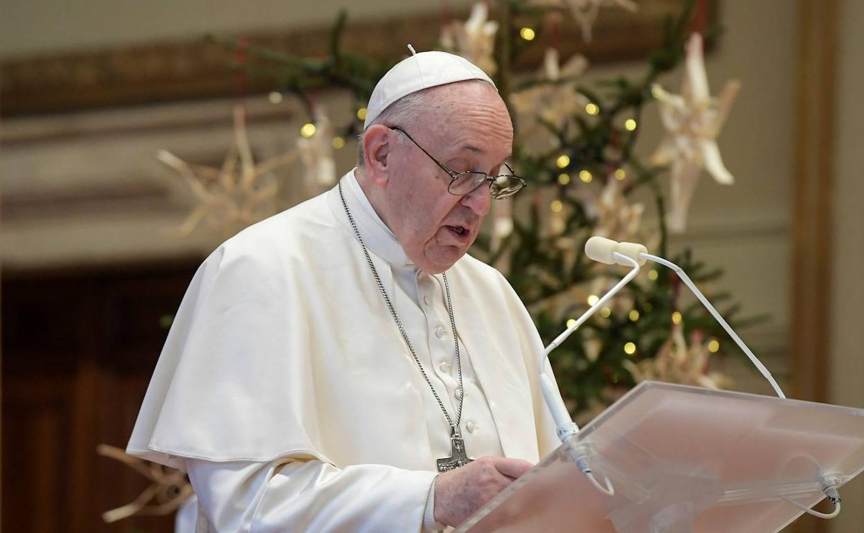 El papa Francisco en su mensaje de Navidad.