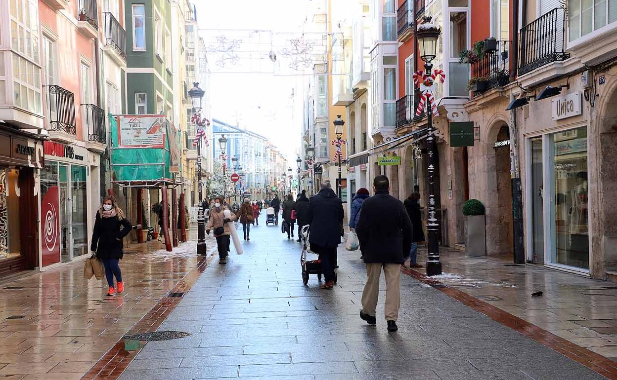 Imagen de las calles de Burgos esta mañana.