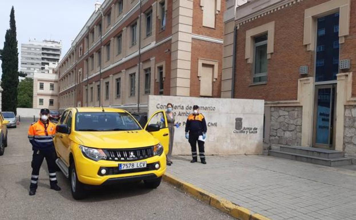 Miembros de Protección Civil de Miranda de Ebro. 