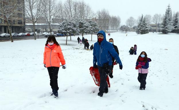 La nieve hace acto de presencia en Miranda, pero sin generar grandes complicaciones