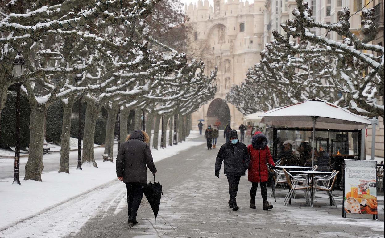 La nieve empeza a llegar a Burgos.