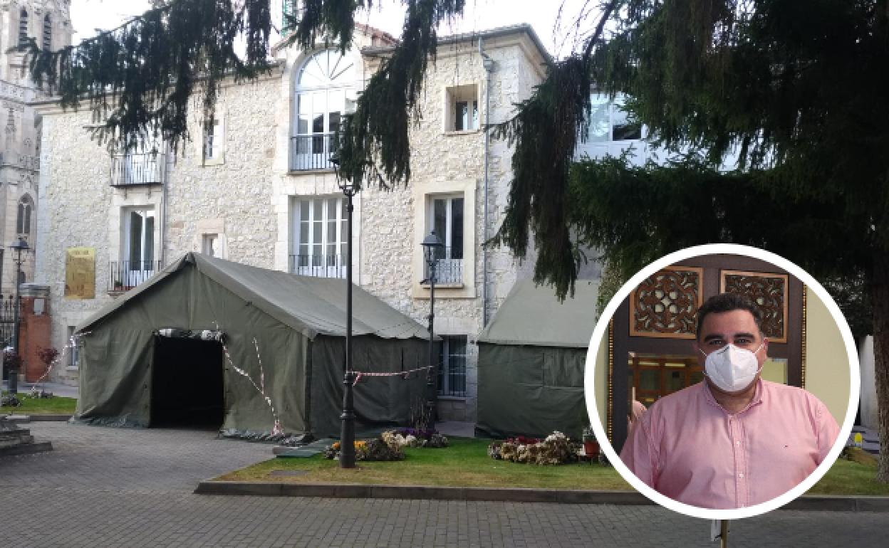 La Residencia de Barrantes llegó a tener dos carpas militares en la primera ola para evitar los contagios.