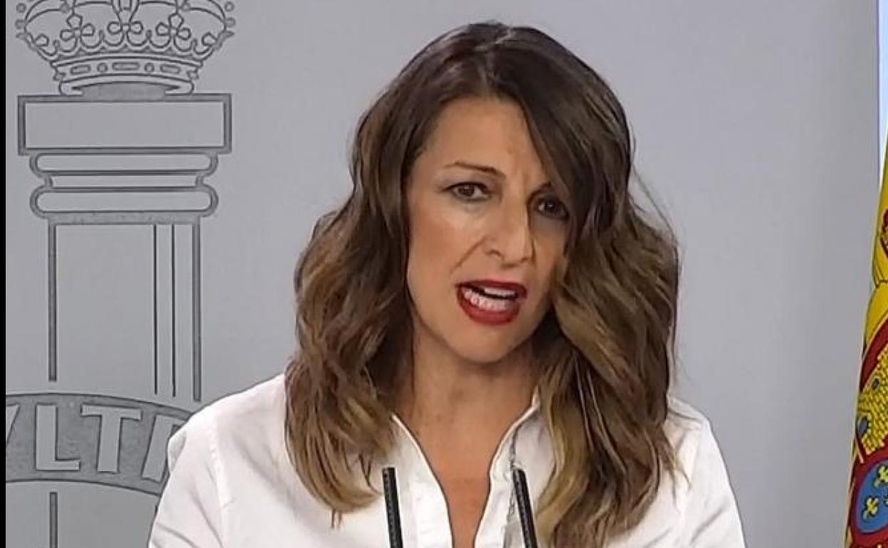 La ministra deTrabajo, Yolanda Díaz.