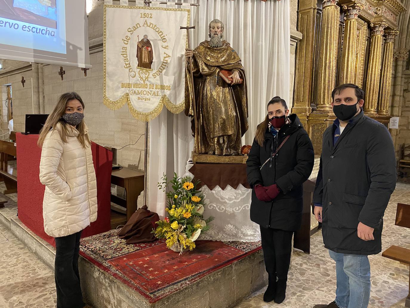 Ofrenda de los concejales del PP a San Antón. 