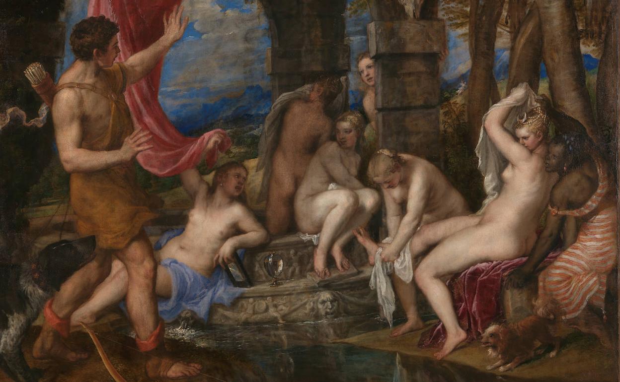 'Diana y Acteón', obras de Tiziano que viajará de la National Gallery de Londres a Madrid. 
