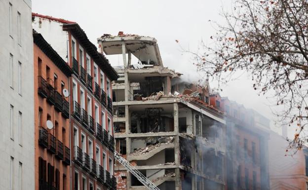 Al menos tres muertos en una explosión en un edificio en el centro de Madrid