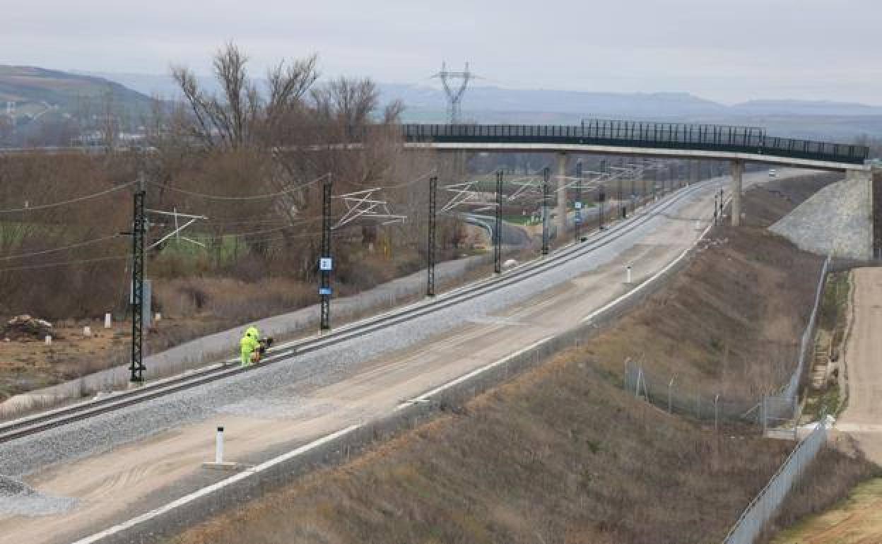 Obras del AVE en Buniel.