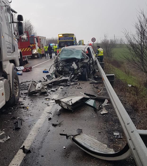 El accidente se ha producido en la N-623