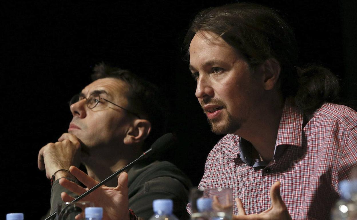 Juan Carlos Monedero y Pablo Iglesias. 