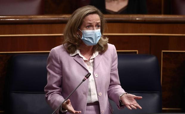 Nadia Calvino, este miércoles en el Congreso de los Diputados.