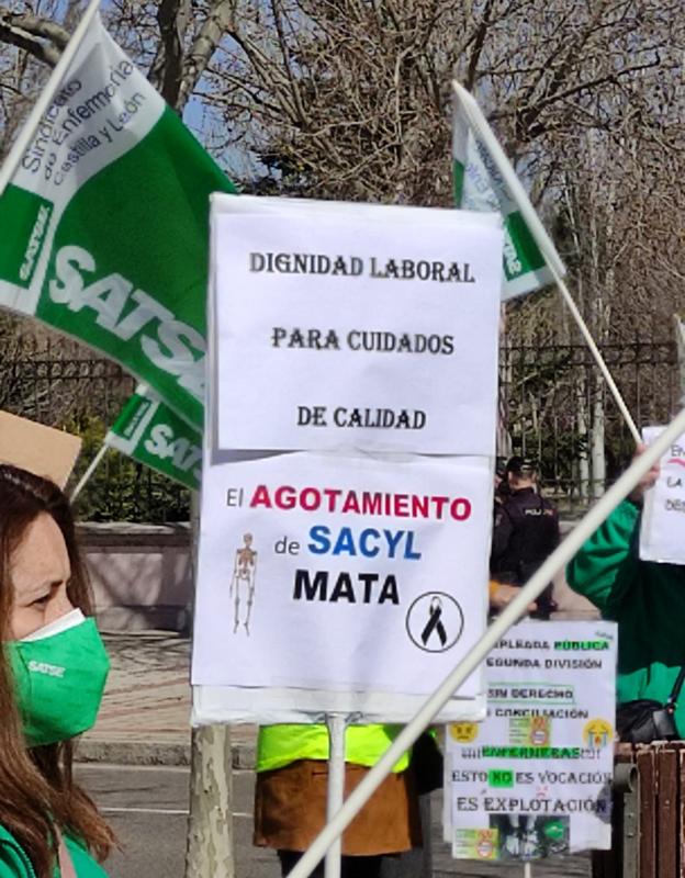 Imagen de la concentración en Valladolid.