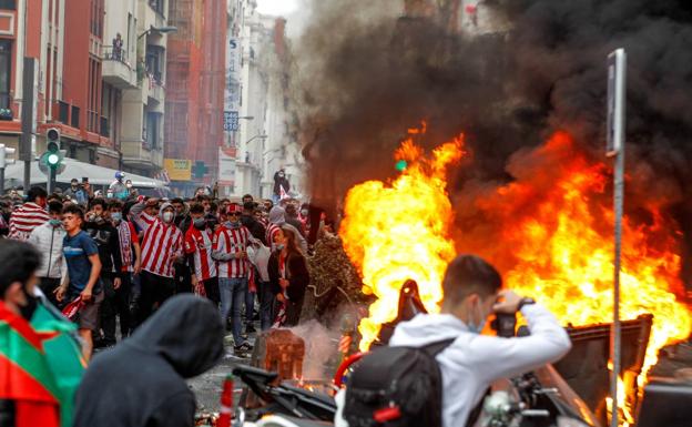 Disturbios en Bilbao antes de la final de Copa