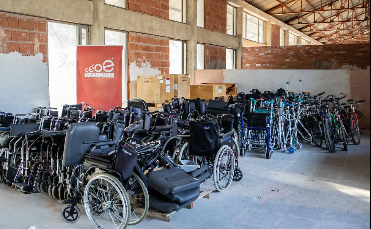 Material que se enviará a Senegal.