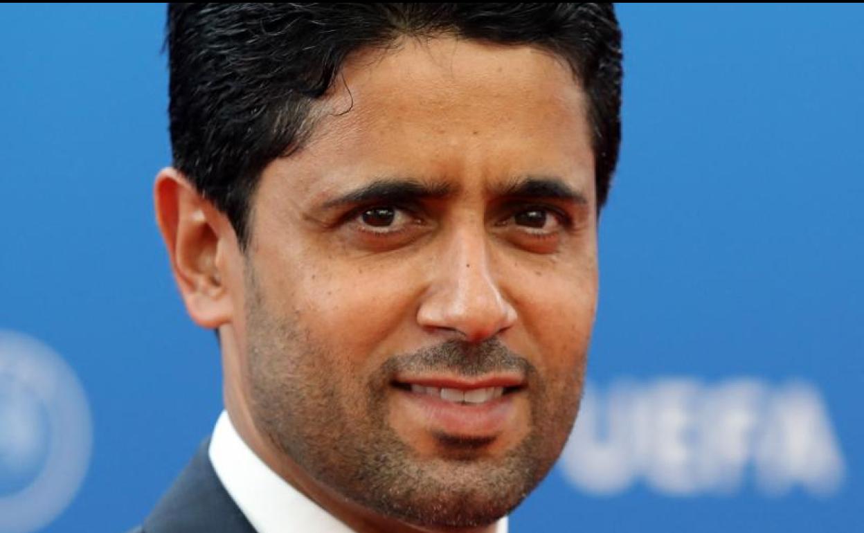 El presidente del Paris Saint-Germain, Nasser Al-Khelaifi. 