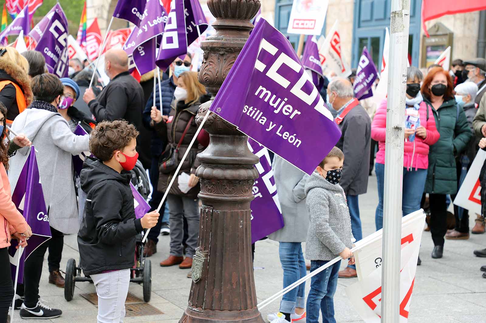 Multitudinaria concentración en Burgos en el 1º de Mayo,