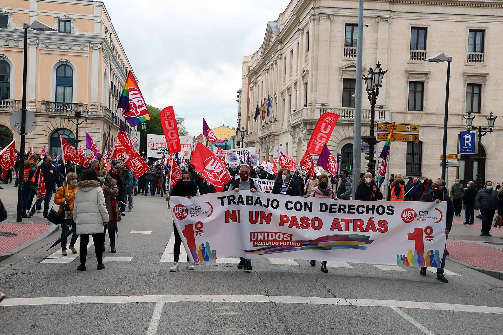 Multitudinaria concentración en Burgos en el 1º de Mayo,