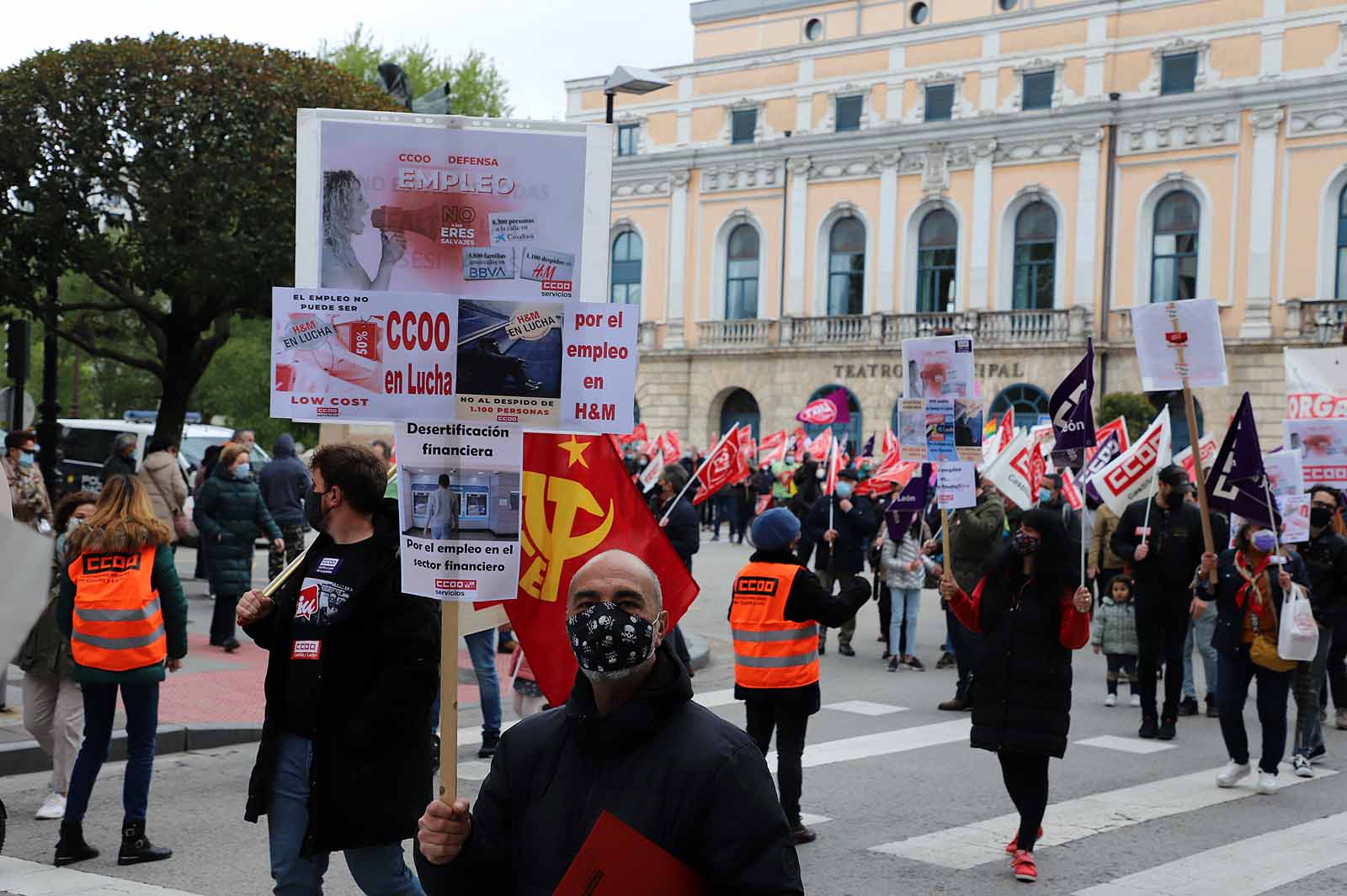 Multitudinaria concentración en Burgos en el 1º de Mayo,