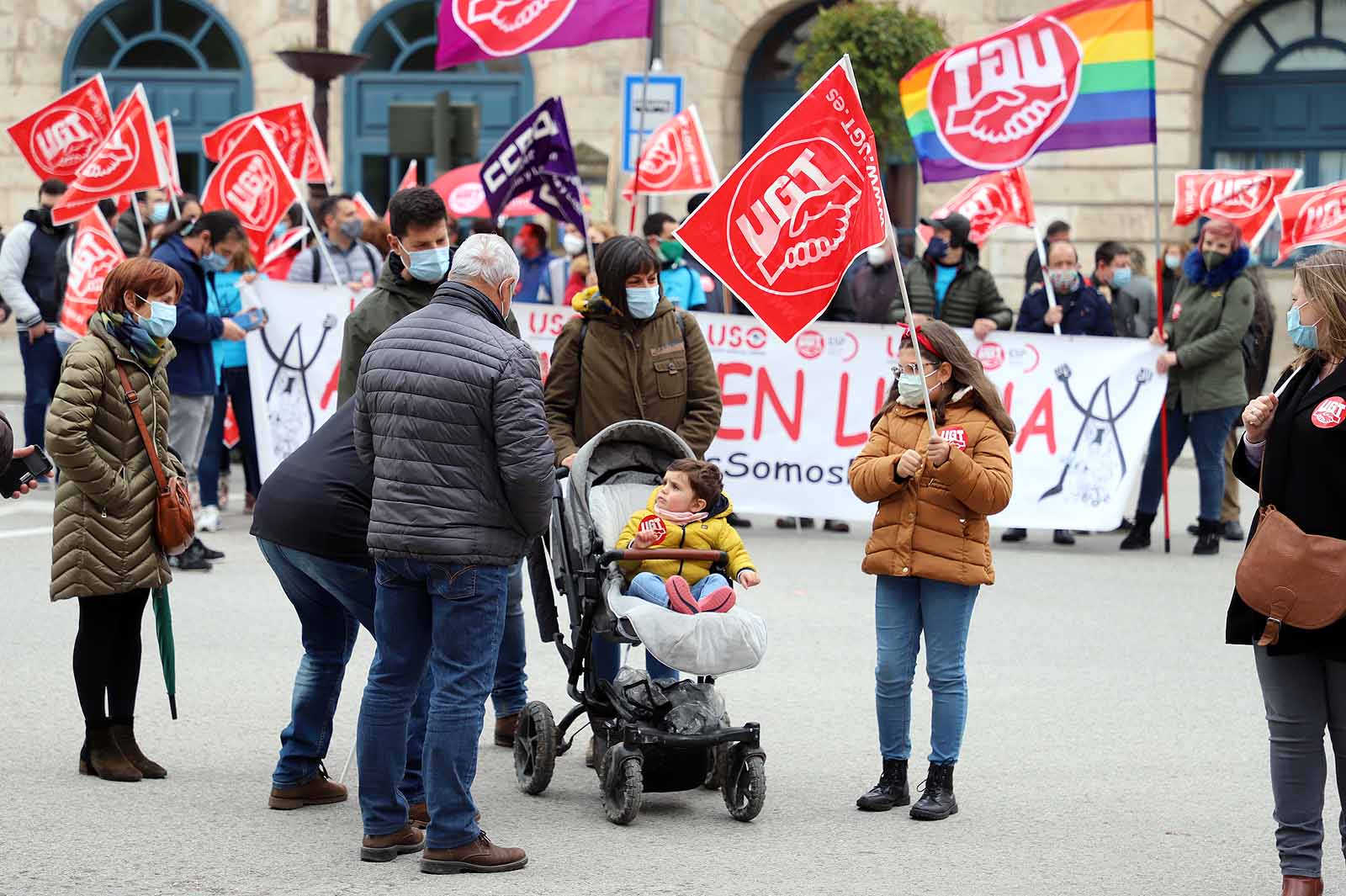 Multitudinaria concentración en Burgos en el 1º de Mayo,