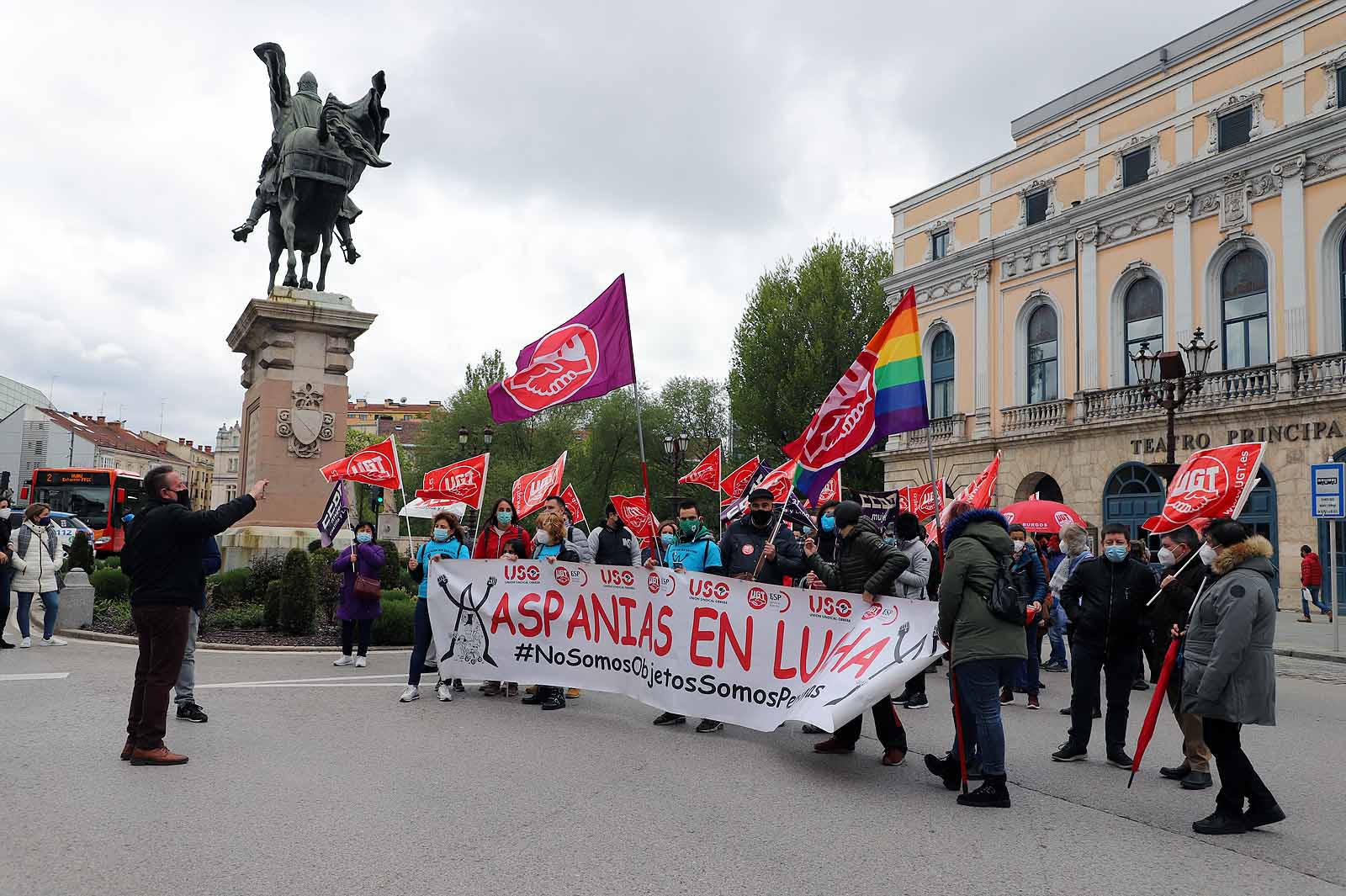 Multitudinaria concentración en Burgos en el 1º de Mayo,