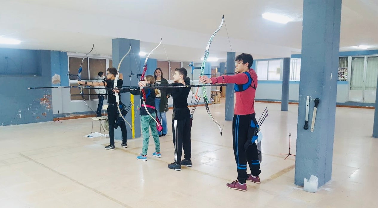 Entrenamiento de tiro con arco. 