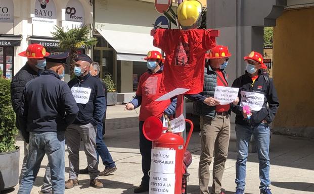 Los bomberos de Aranda han pedido la dimisión de la alcaldesa. 