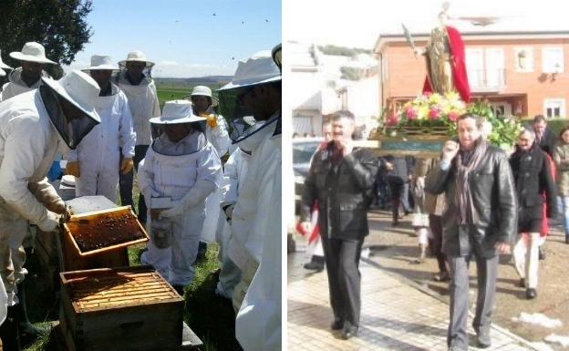 Curso de apicultura impartido en el municipio y procesión de Santa Águeda, patrona de Castrejón de la Peña.