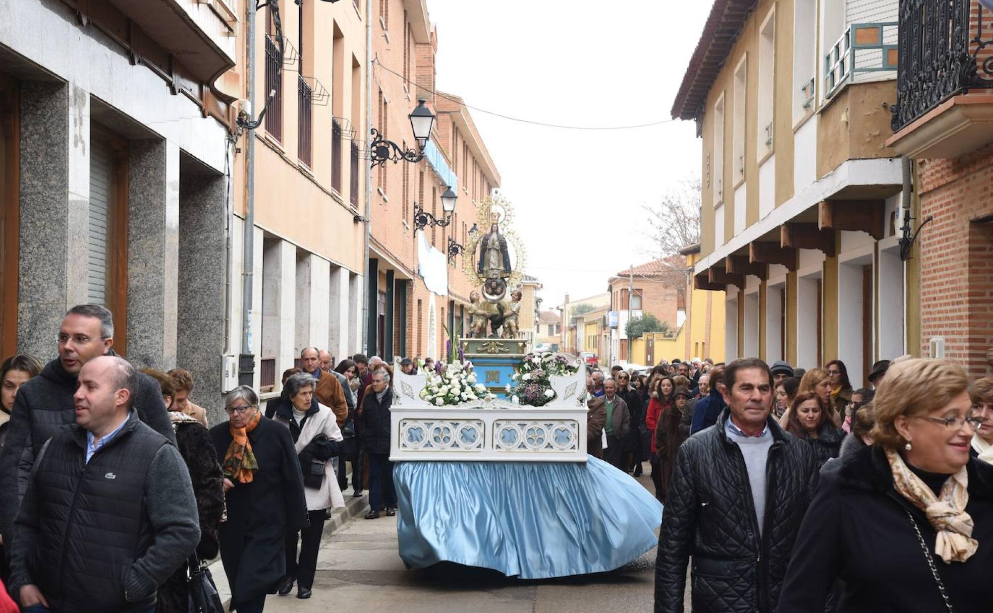 Procesión de la Inmaculada Concepciónen Villalpando.