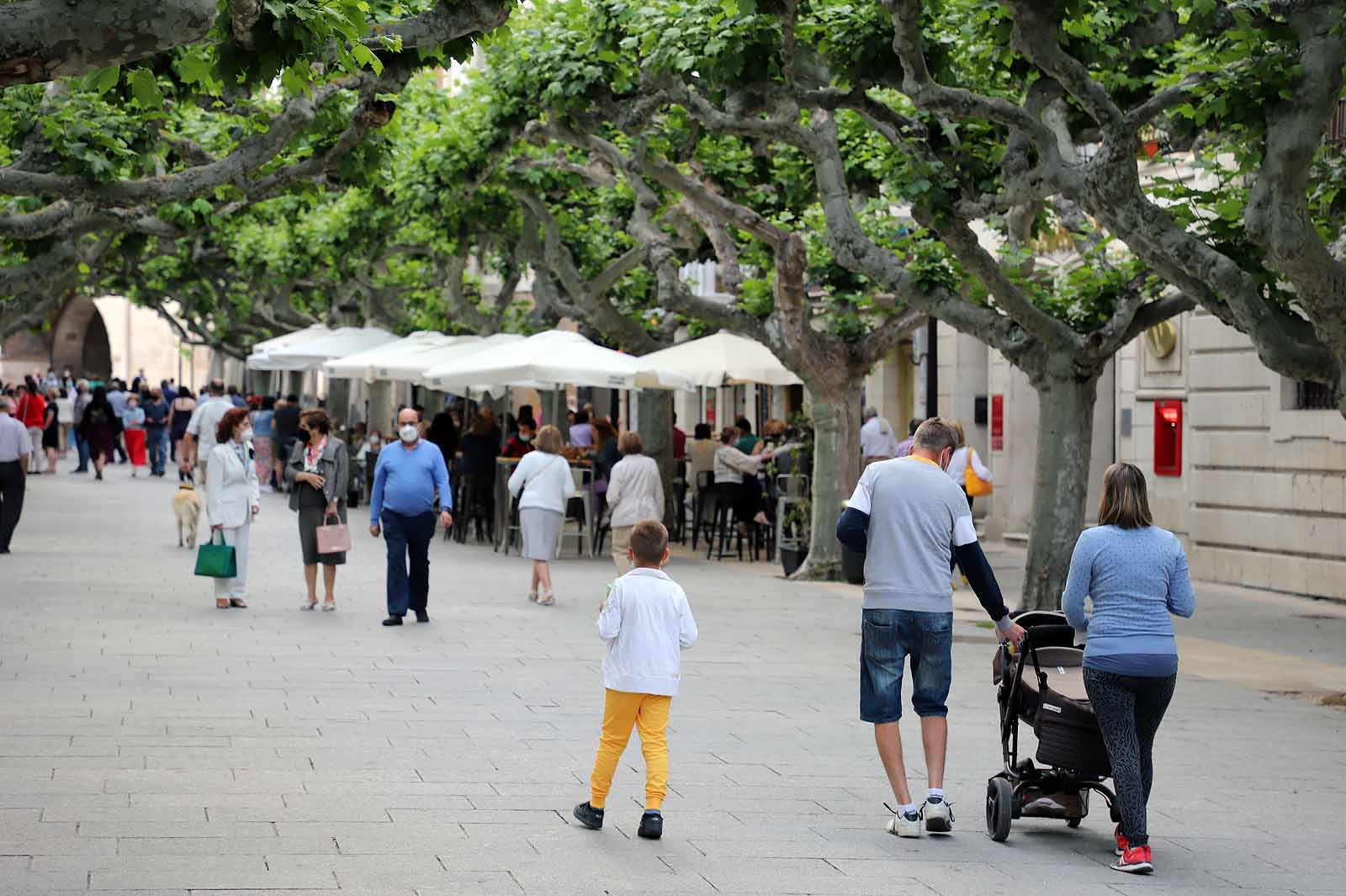 Con el Parral vallado, los burgaleses han optado por el centro de la ciudad para disfrutar de la jornada festiva.