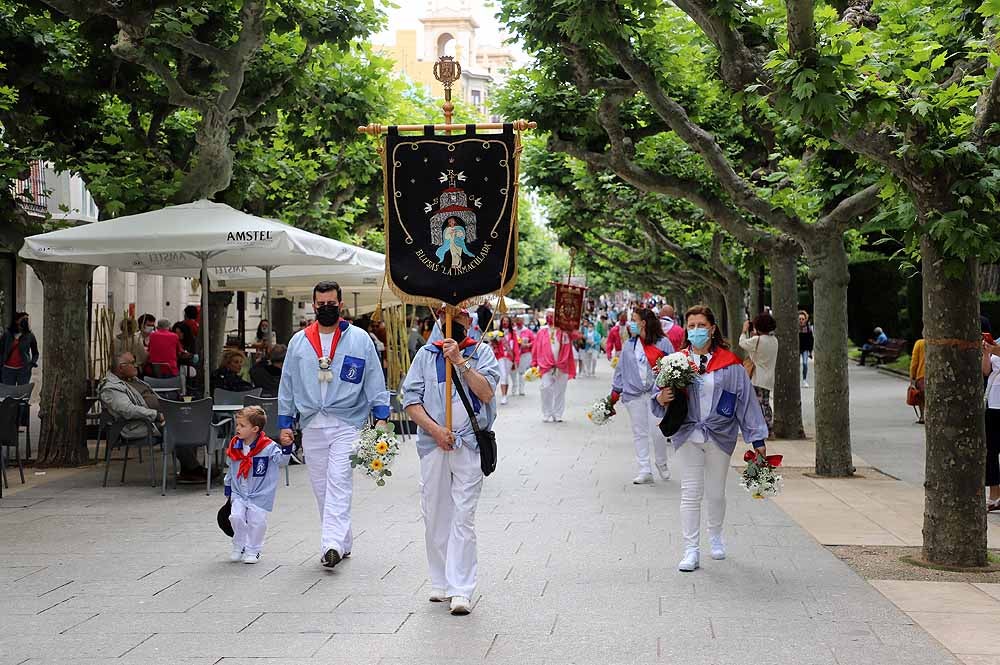 Fotos: La ofrenda floral a Santa María la Mayor en Burgos ha vuelto a la calle